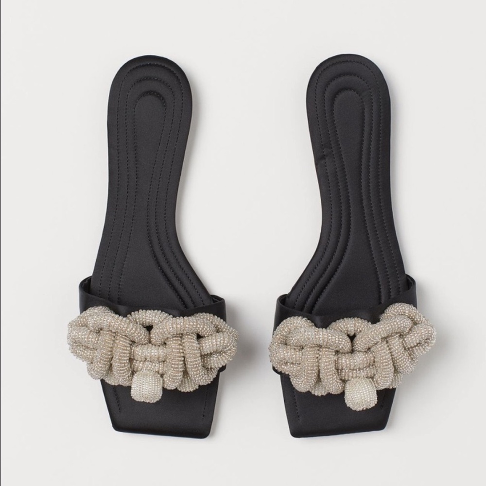 H&M Satin Beaded Slides - Picture 8 of 11